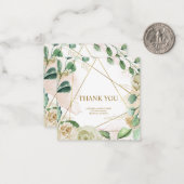 カスタマイズエレガント可能なパステルフローラ「ありがとう」 ノートカード (正面/裏面インサイチュ)