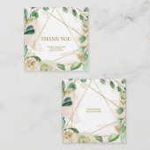 カスタマイズエレガント可能なパステルフローラ「ありがとう」 ノートカード (正面/裏面)