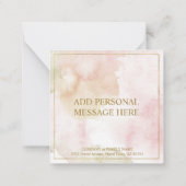 カスタマイズエレガント可能なパステル「ありがとう」 ノートカード (裏面)