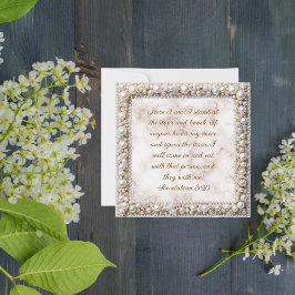 カスタマイズエレガント可能なパールフレーム シーズンカード