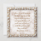 カスタマイズエレガント可能なパールフレーム シーズンカード (正面)