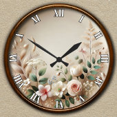 カスタマイズエレガント可能なフローラガーデンデザイン ラウンド壁時計