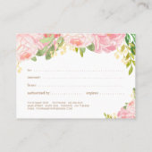 カスタマイズエレガント可能なフローラギフト証明書 割引カード (裏面)