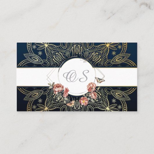 カスタマイズエレガント可能なフローラテンプレート13 名刺 (裏面)