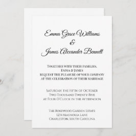 カスタマイズエレガント可能なフローラ結婚式招待状 招待状