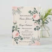 カスタマイズエレガント可能なフローラ結婚式招待状 招待状 (スタンド正面)