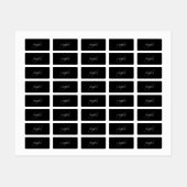 カスタマイズエレガント可能なモノグラム | 黒い灰色の白 ラベル (シート)