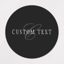 カスタマイズエレガント可能なモノグラム | 黒い灰色の白