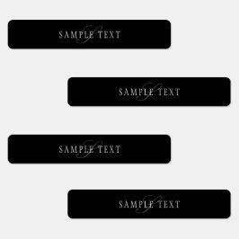 カスタマイズエレガント可能なモノグラム | 黒い灰色の白 ラベル