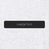 カスタマイズエレガント可能なモノグラム | 黒い灰色の白 ラベル (デザイン1)