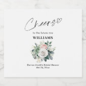 カスタマイズエレガント可能なユーカリ応援 スパークリングワインラベル (シングルラベル)