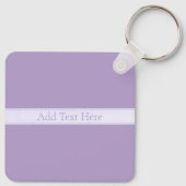 カスタマイズエレガント可能なライトラベンダーパープル キーホルダー (裏面)