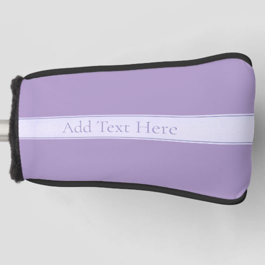 カスタマイズエレガント可能なライトラベンダーパープル ゴルフヘッドカバー (正面)