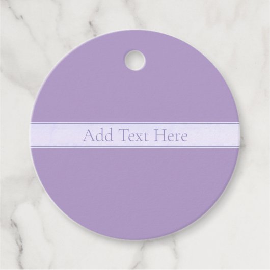 カスタマイズエレガント可能なライトラベンダーパープル フェイバータグ (正面)