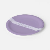 カスタマイズエレガント可能なライトラベンダーパープル ペーパープレート (アングル)