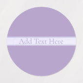 カスタマイズエレガント可能なライトラベンダーパープル ラベル (デザイン2)