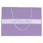 カスタマイズエレガント可能なライトラベンダーパープル ラージペーパーバッグ (裏面)