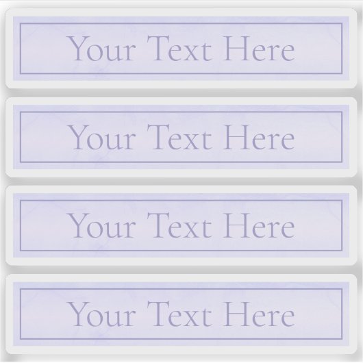 カスタマイズエレガント可能なラベンダーパープル透明 シール (正面)