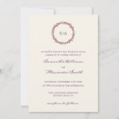 カスタマイズエレガント可能なリース結婚式招待状 招待状 (正面)