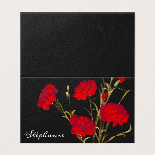 カスタマイズエレガント可能なヴィンテージフローラ赤カーネーション (外部フラット)