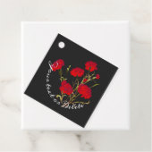 カスタマイズエレガント可能なヴィンテージフローラ赤カーネーション フェイバータグ (インサイチュ)