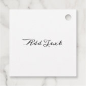 カスタマイズエレガント可能なヴィンテージフローラ赤カーネーション フェイバータグ (裏面)