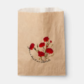 カスタマイズエレガント可能なヴィンテージフローラ赤カーネーション フェイバーバッグ (正面)