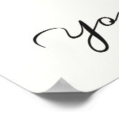 カスタマイズエレガント可能なヴィンテージフローラ赤カーネーション ポスター (角)