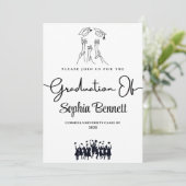 カスタマイズエレガント可能な卒業パーティー招待状 招待状 (スタンド正面)