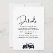 カスタマイズエレガント可能な卒業パーティー招待状 招待状 (裏面)