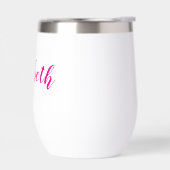 カスタマイズエレガント可能な名前ステムレスワイングラス (左面)