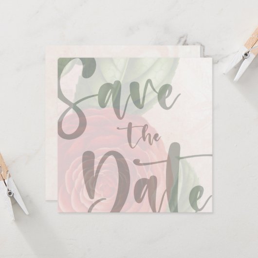 カスタマイズエレガント可能な日付テンプレートの保存 招待状 (正面/裏面インサイチュ)