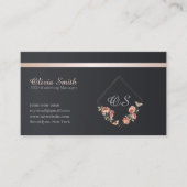 カスタマイズエレガント可能な桃フローラ名刺10 名刺 (正面)