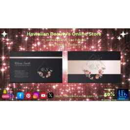 カスタマイズエレガント可能な桃フローラ名刺10 名刺