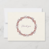 カスタマイズエレガント可能な結婚リース サンキューカード (正面)