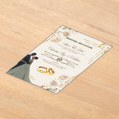 カスタマイズエレガント可能な結婚式招待状カード アクリル招待状 (レイダウン)