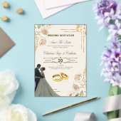 カスタマイズエレガント可能な結婚式招待状カード アクリル招待状 (インサイチュ (ウェディング))