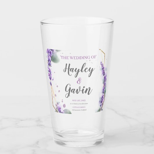 カスタマイズエレガント可能な英語の水の色フローラ タンブラーグラス (正面)