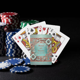 カスタマイズエレガント可能な銅ターコイズ枠 トランプ