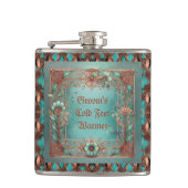 カスタマイズエレガント可能な銅ターコイズ枠 フラスク (正面)