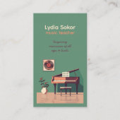カスタマイズエレガント可能な音楽先生名刺 名刺 (正面)