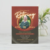 カスタマイズエレガント可能なzazzle退職招待状 招待状 (スタンド正面)