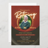 カスタマイズエレガント可能なzazzle退職招待状 招待状 (正面/裏面)