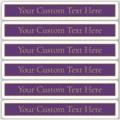 カスタマイズエレガント可能文字 | 金ゴールドと深い紫 シール (正面)