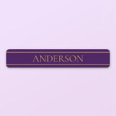 カスタマイズエレガント可能文字 | 金ゴールドと深い紫 ラベル