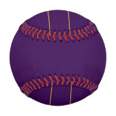 カスタマイズエレガント可能文字 | 金ゴールドと深い紫 野球ボール (裏面)