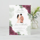 カスタマイズエレガント可能結婚式招待状 招待状 (スタンド正面)