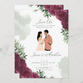 カスタマイズエレガント可能結婚式招待状 招待状 (正面/裏面)