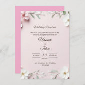 カスタマイズエレガント可能結婚式招待状 招待状 (正面/裏面)