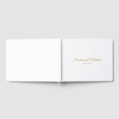 カスタマイズエレガント文字結婚ズゲストブック ゲストブック (全面)